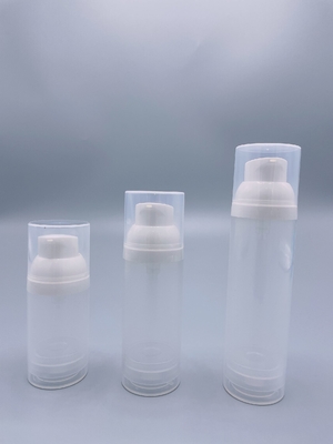 リサイクルされたねじPP空気のないポンプは50ml 100ml 150mlをびん詰めにする