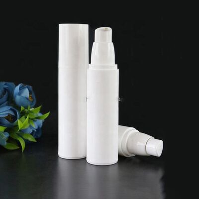 独特の白い化粧品パッケージ 50ml 丸いプラスチック空気が入らないボトル