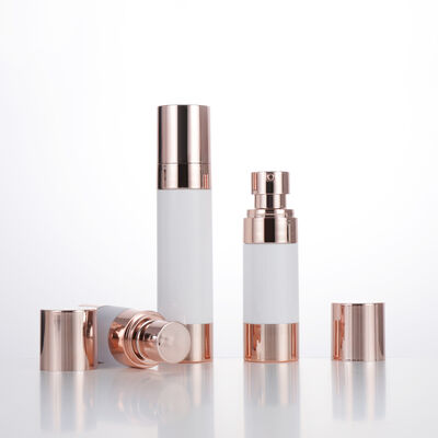 空き旅行 ミニラウンド 無空気ローションボトル 15ml 30ml 50ml ローズゴールド真空ボトル