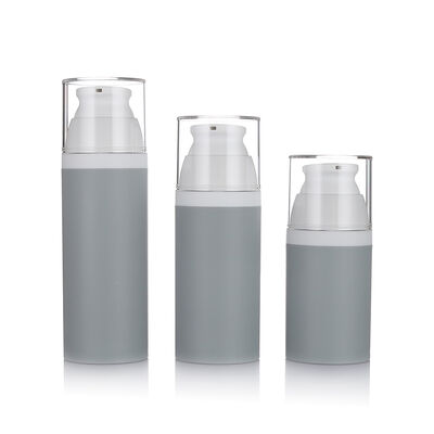 グレー色 80ml エアレス ポンプ ボトル 3 サイズ化粧品用のオプションのプラスチック エアレス ボトル