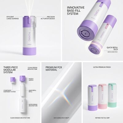 豪華 50ml フロストド 空気のないポンプボトル プレミアムケア血清のパッケージングのための真空保存技術