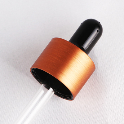 18mmは精油のびん18/410のためのアルミニウム閉鎖の点滴器の帽子にブラシをかけた