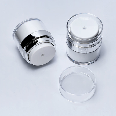 30ml 50mlクリーム色の基礎のための詰め替え式の贅沢で空気のないポンプ瓶