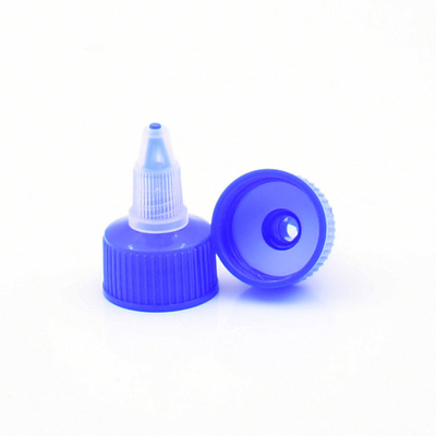 24/410プラスチック液体の分配の帽子の青いねじれの開いた終わり
