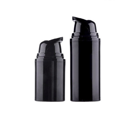 空の黒いPP空気のないポンプはローションのための15ml 30ml 50mlをびん詰めにする