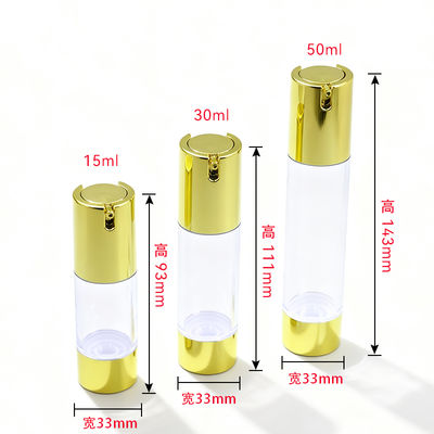 Capless Airless Pump Bottle 15ml 30ml 50ml Airless Pump Bottle 