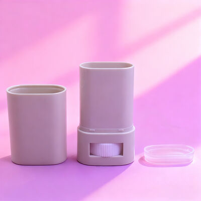 カスタマイズされた楕円形フラット15g 20gツイストアップスティックデオドラント包装詰め替え可能なボディデオドラント日焼け止め容器チューブデオドラント包装