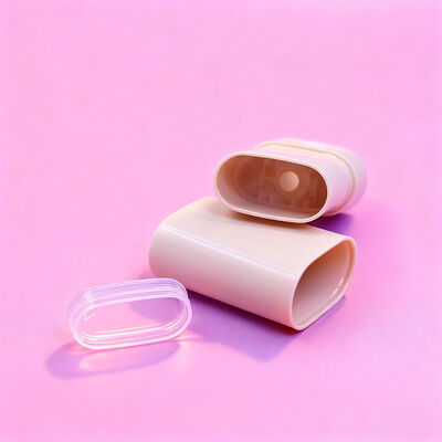 カスタマイズされた楕円形フラット15g 20gツイストアップスティックデオドラント包装詰め替え可能なボディデオドラント日焼け止め容器チューブデオドラント包装