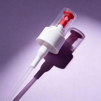 24mm 28mm 1cc プラスチック製こぼれ防止ファインミストスプレーポンプ、カスタムロゴとボトル用スクリューオンキャップ付き