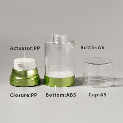 工場 卸売 高級品 100ml/150ml/120ml ABS パーソナルケア用の空気のないポンプボトル ローション用のカスタム印刷方法