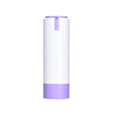 リサイクル可能 プライベート ラベル 15ml 30ml 50ml 丸い形 パーソナル ピンク 紫色 空気のない ABS ローション ボトル 皮膚ケアパッケージ