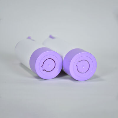リサイクル可能 プライベート ラベル 15ml 30ml 50ml 丸い形 パーソナル ピンク 紫色 空気のない ABS ローション ボトル 皮膚ケアパッケージ