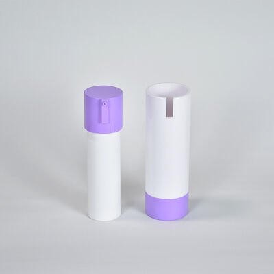 リサイクル可能 プライベート ラベル 15ml 30ml 50ml 丸い形 パーソナル ピンク 紫色 空気のない ABS ローション ボトル 皮膚ケアパッケージ