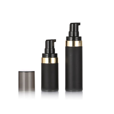 最高品質 黒色 無気瓶 15ml 30ml 50ml PP プラスチック 無気化粧品瓶