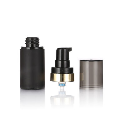 最高品質 黒色 無気瓶 15ml 30ml 50ml PP プラスチック 無気化粧品瓶