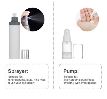 最高品質 黒色 無気瓶 15ml 30ml 50ml PP プラスチック 無気化粧品瓶