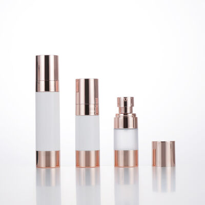 空き旅行 ミニラウンド 無空気ローションボトル 15ml 30ml 50ml ローズゴールド真空ボトル