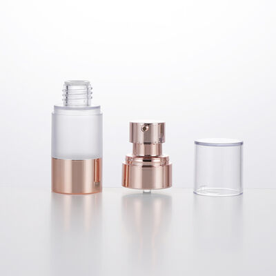 空き旅行 ミニラウンド 無空気ローションボトル 15ml 30ml 50ml ローズゴールド真空ボトル