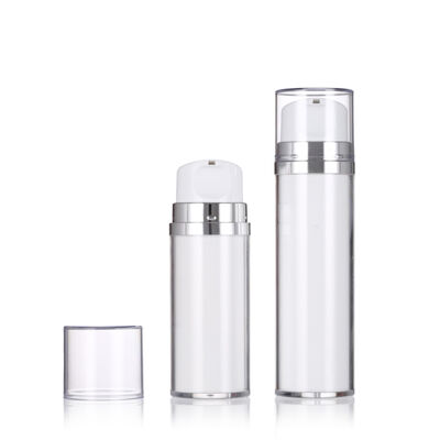 ホワイト色 空気のないローションボトル ポンプ 80ml 120ml 高級ローションボトル