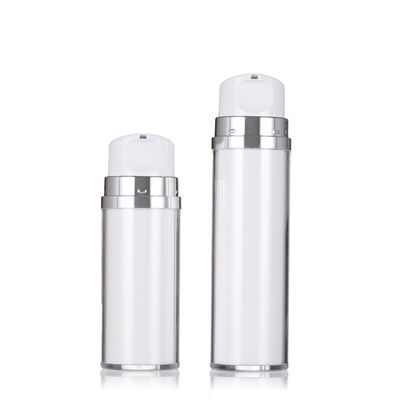 ホワイト色 空気のないローションボトル ポンプ 80ml 120ml 高級ローションボトル