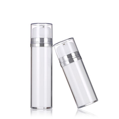ホワイト色 空気のないローションボトル ポンプ 80ml 120ml 高級ローションボトル