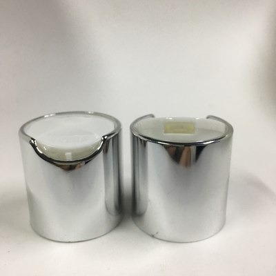 28-410シャンプーのびんODMのためのびんのプラスチック帽子の銀製の金属