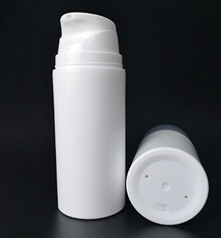 円柱空気のないポンプは白いPPのプラスチック80ML 100ML 150Mlをびん詰めにする